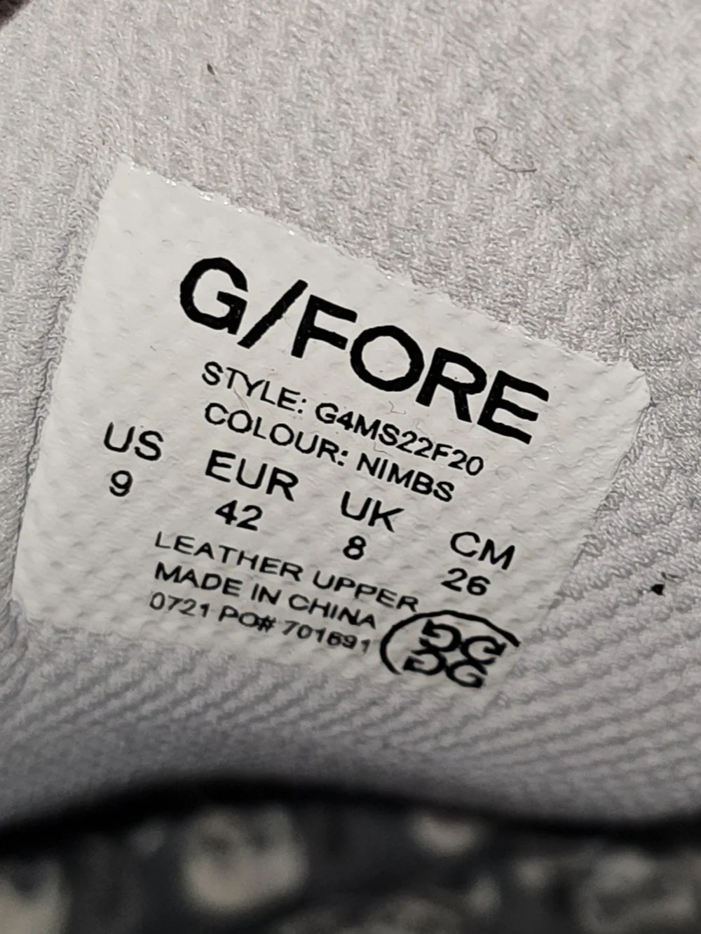 G/FORE Perforated Leather Disrupter Golf Shoes US 9.